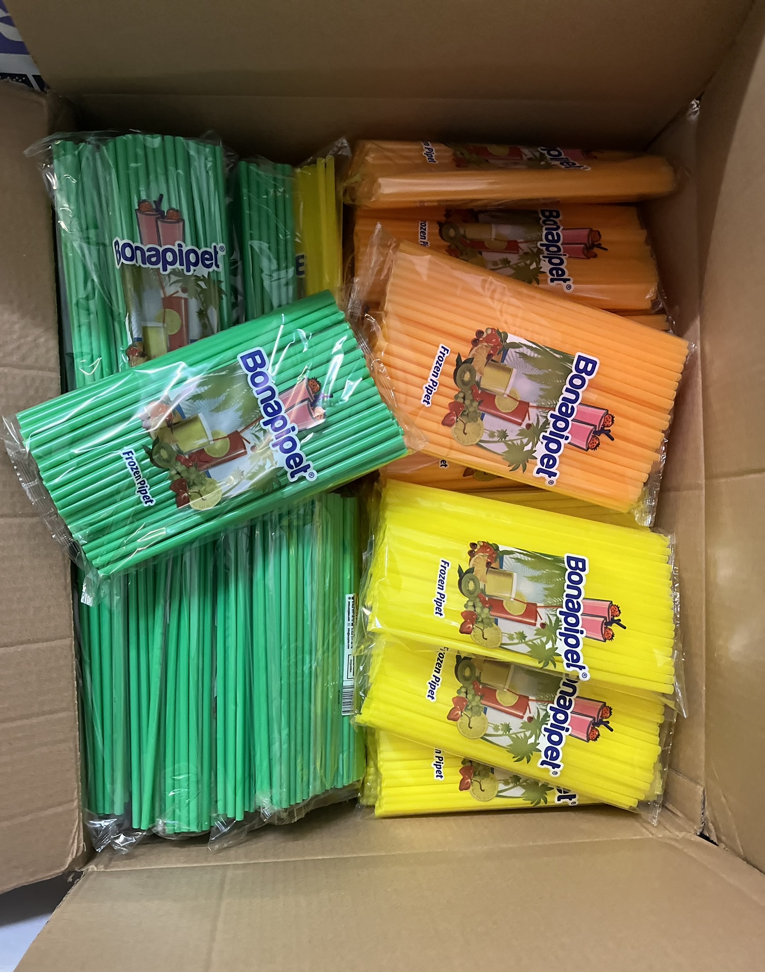 Strohhalm Bunt 260 mm Ø 8 mm Plastik Kunststoff Jumbo Drink Trinkhalm Mehrweg