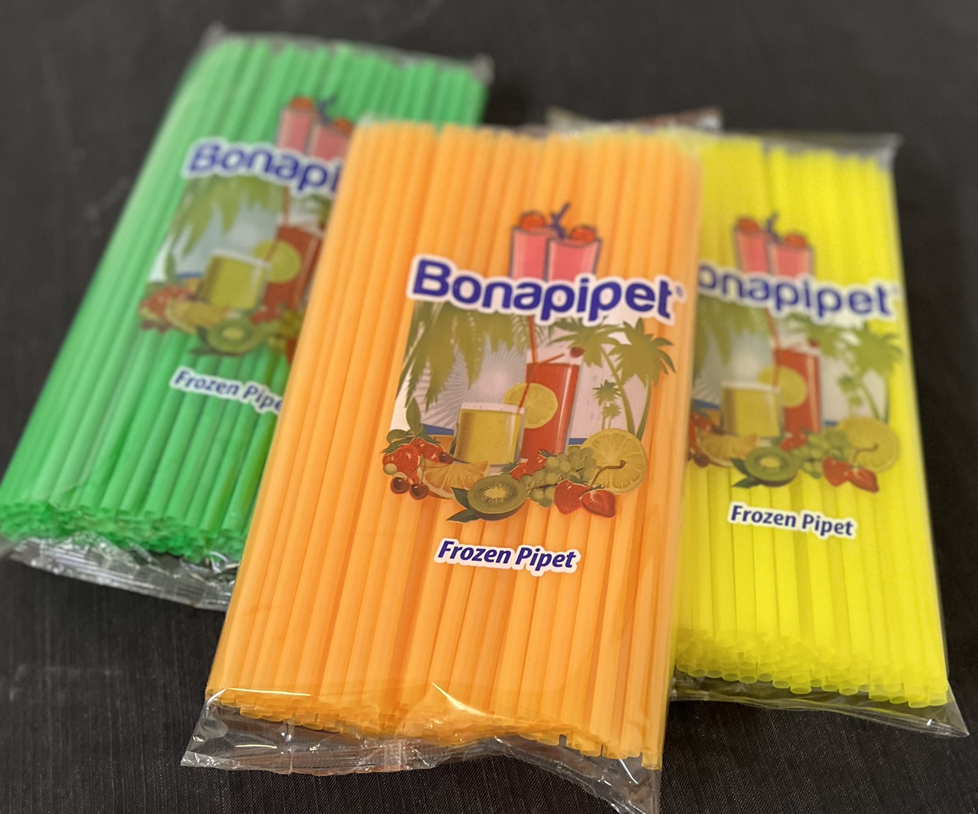 Strohhalm Bunt 260 mm Ø 8 mm Plastik Kunststoff Jumbo Drink Trinkhalm Mehrweg