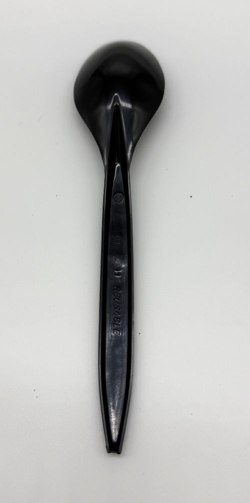 Mehrweg Löffel schwarz 175mm Kunststoff lebensmittelecht Plastik Einweg Art 1542_S
