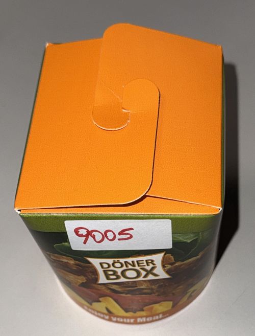 Dönerbox Kraftpapier 475 ml 16 OZ mit Faltdeckel Pommes Einweg Nudelbox Art 9005