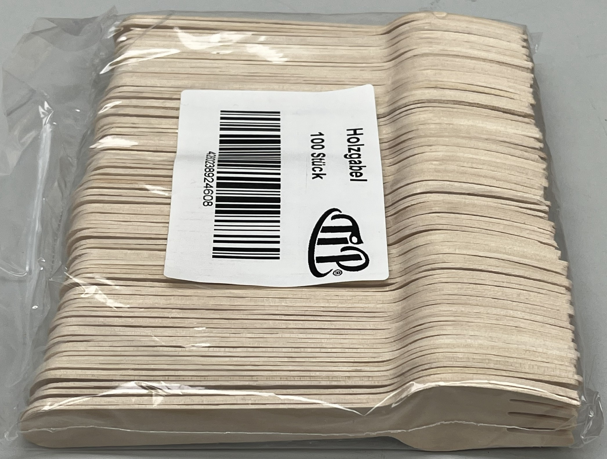 Einweggabel 160 mm Bio Holzgabel lebensmittelecht Holz Gabel Natur Party 1541_H