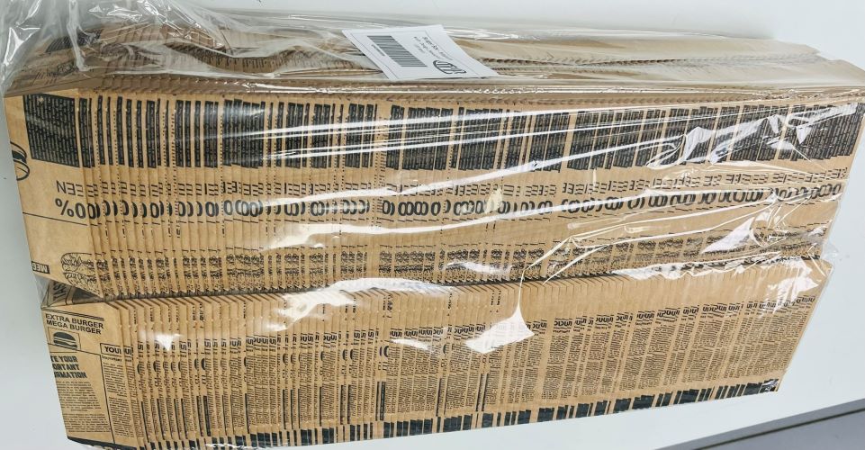 Burgerbox M Kraftpapier Bio Transportbox 11,5x11,5x9 cm Einweg Box HB_M