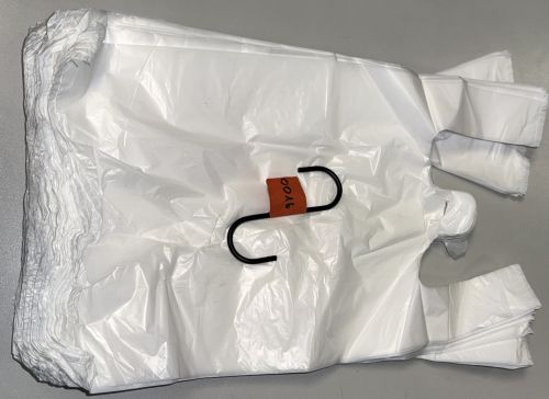 TÜTEN HEMDCHEN TRAGETASCHEN 10 µ HDPE 28+14x48 cm WEISS TÜTE BEUTEL Art 0016