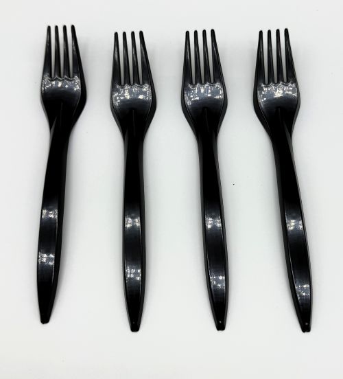 Mehrweggabel schwarz 175mm Kunststoff lebensmittelecht Plastik Einweg Art 1541_S