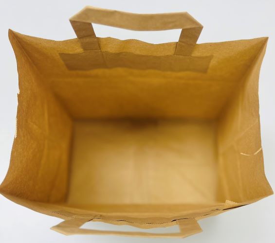 Tragetaschen Papiertüten braun Flachhenkel Papier Tüte Taschen 32x17x30 cm PT03