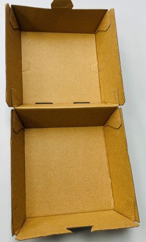 Burgerbox Kraftpapier L biologisch abbaubar 13x13x9 cm Takeaway Transportbox HB_L