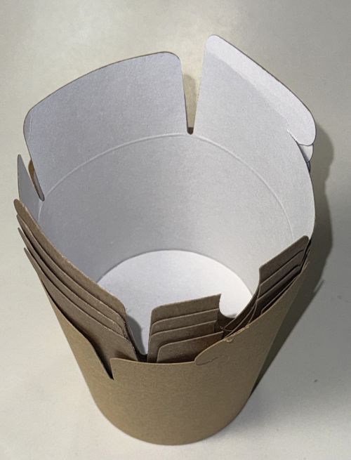  Dönerbox Braun Kraftpapier 770 ml 26 OZ mit Faltdeckel  Einweg Nudelbox Art 9007K