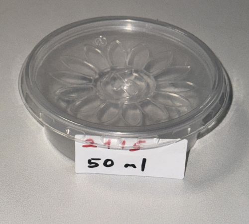  Soßenbecher rund 50 ml PP klar mit Deckel Dipbecher Dressing Einweg Art 2115